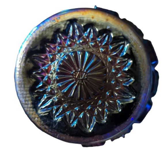 Vintage Westmoreland Glass Quilt Pattern Amethyst Creamer pitcher handle - Picture 6 of 7